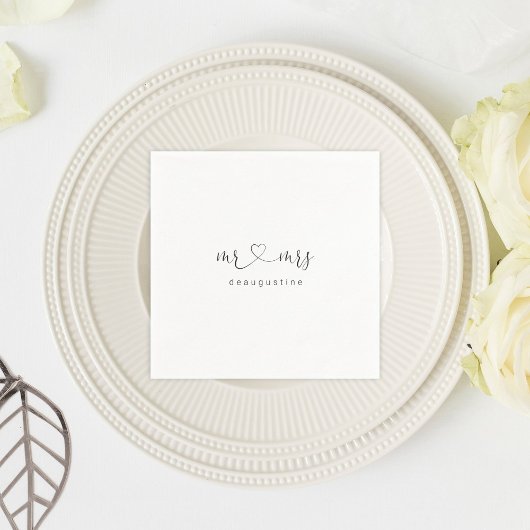 Personalisiert Mr. & Mrs. Wedding Napkin Serviette