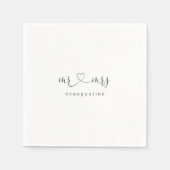 Personalisiert Mr. & Mrs. Wedding Napkin Serviette (Vorderseite)