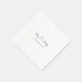Personalisiert Mr. & Mrs. Wedding Napkin Serviette (Ecke)