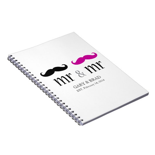 Personalisiert & Mr. Mustache Journal Notizblock (Rechte Seite)