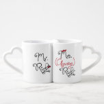 Personalisiert Mr.Right & Mrs.Always right Liebestassen<br><div class="desc">Bezauberndes und skurriles Design von Marisu Valencia™. Mr. Right zu ihr Mrs Richtig! Ein tolles Geschenk für das perfekte Paar! Bereit,  personalisiert zu sein!</div>