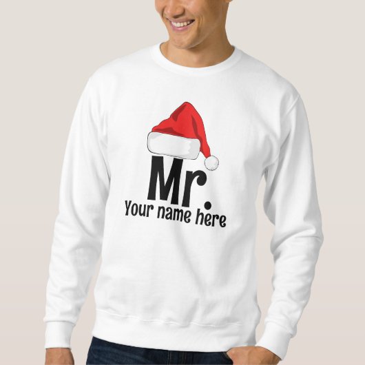 Personalisiert Mr.Santa Sweatshirt (Vorderseite)
