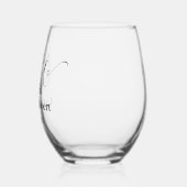 Personalisiert Mr. und Mrs. Wedding Weinglas Ohne Stiel (Links)