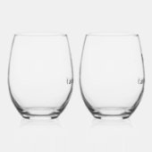 Personalisiert Mr. und Mrs. Wedding Weinglas Ohne Stiel (Rechts)