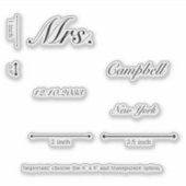Personalisiert Mrs Bride Wedding Shoes Decal Aufkleber (Vorderseite)