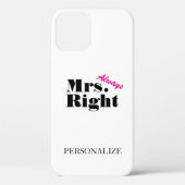 Personalisiert Mrs. immer richtig iPhone 12 Fall Case-Mate iPhone Hülle (Rückseite)