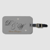 personalisiert & Mrs. name initials Gepäckanhänger (Vorderseite (Horizontal))
