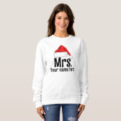 Personalisiert Mrs. Santa Sweatshirt (Vorne ganz)