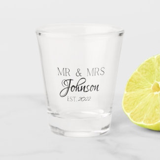 Personalisiert & Mrs. Wedding Shot Glass Schnapsglas