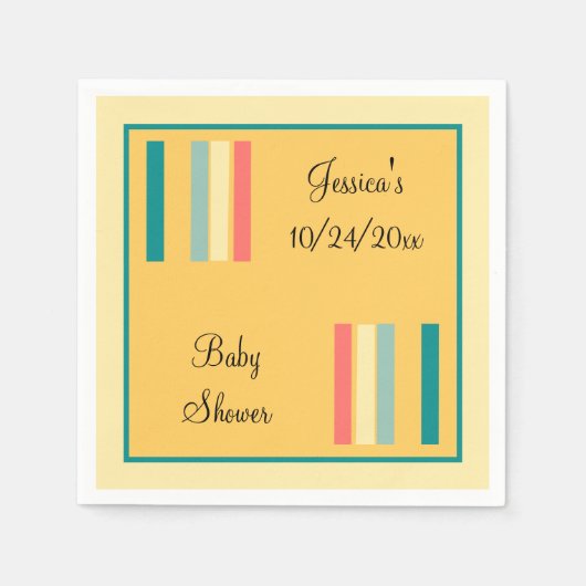 Personalisiert Multicolor2 Beachy Serviette (Vorderseite)