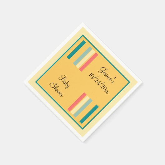 Personalisiert Multicolor2 Beachy Serviette (Ecke)