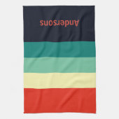 Personalisiert Multicolor Blue Aqua Green Yellow R Geschirrtuch (Vertikal)