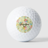 Personalisiert Multicolor Florals Golfball (Vorderseite)