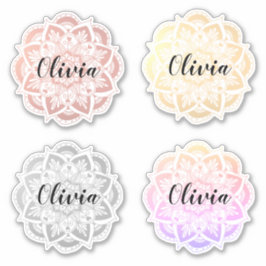 Personalisiert Multicolor Mandala Individuelle Nam Aufkleber