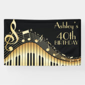 Personalisiert Music Birthday Banner (Horizontal)