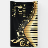 Personalisiert Music Birthday Banner (Vertikal)