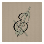 Personalisiert Music Cello Fone Monogram Poster (Vorderseite)