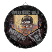 Personalisiert Music DJ Dartboard Dartscheibe (vorne)