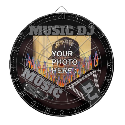 Personalisiert Music DJ Dartboard Dartscheibe (vorne)