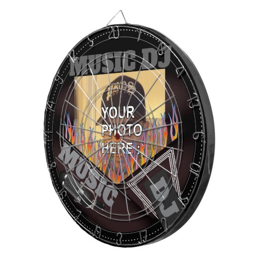Personalisiert Music DJ Dartboard Dartscheibe (Vorderseite rechts)