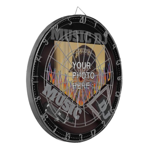Personalisiert Music DJ Dartboard Dartscheibe (Vorderseite Links)