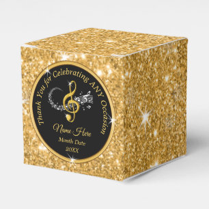 Personalisiert, Music Fevor Boxes, Black and Gold Geschenkschachtel