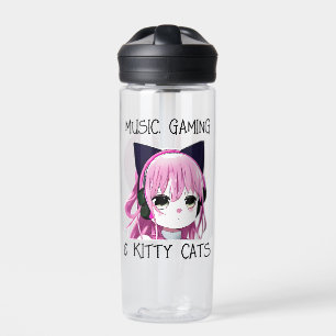 Personalisiert Music Gaming und Kitty Cat Anime Gi Trinkflasche