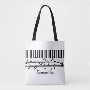 Personalisiert Music Piano Treble Clef Tasche