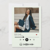 Personalisiert Music Player Class 2025 Abschluss Einladung (Vorderseite)