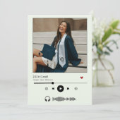 Personalisiert Music Player Class 2025 Abschluss Einladung (Stehend Vorderseite)
