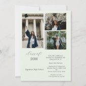 Personalisiert Music Player Class 2025 Abschluss Einladung (Rückseite)