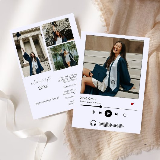 Personalisiert Music Player Class 2025 Abschluss Einladung