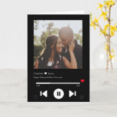 Personalisiert Music Player Valentins Foto Karte (Gelbe Blume)