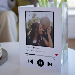 Personalisiert Music Player Valentins Foto Karte