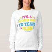 Personalisiert Music Teacher White Sweatshirt (Vorderseite)
