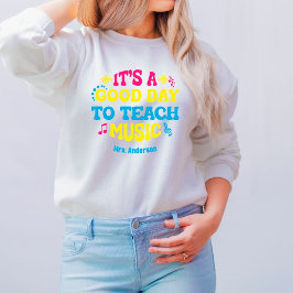 Personalisiert Music Teacher White Sweatshirt