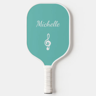 Personalisiert Musical Treble Clef Trendy Aquamari Pickleball Schläger