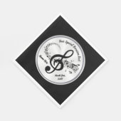 Personalisiert, musikalisch angehaucht Napkins, sc Serviette (Ecke)