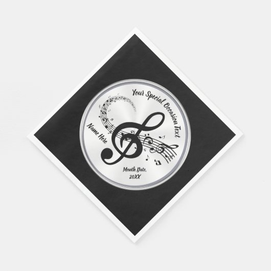 Personalisiert, musikalisch angehaucht Napkins, sc Serviette (Ecke)