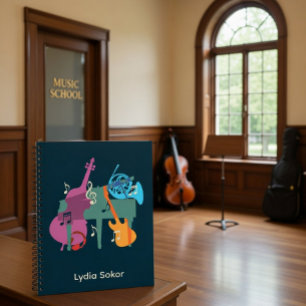 Personalisiert-musikalischer Themenplaner Notizblock