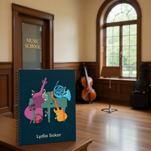 Personalisiert-musikalischer Themenplaner Notizblock