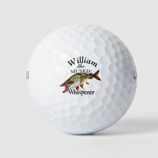 Personalisiert Muskie Whisperer Fischer Golfball (Vorderseite)