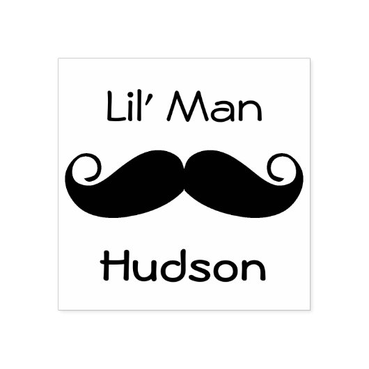Personalisiert Mustache Gummistempel (Prägung)