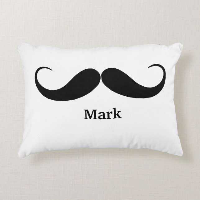 Personalisiert Mustache Pillow Zierkissen (Vorderseite)