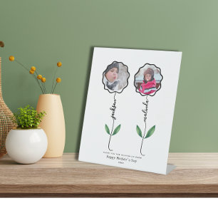 Personalisiert Mütter Garten Foto Geschenk für Kin Sockelschild