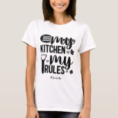 Personalisiert My Kitchen My Rules Spaß T-Shirt (Vorderseite)