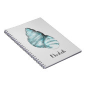 Personalisiert Mystic Blue Seashell Notizblock (Rechte Seite)