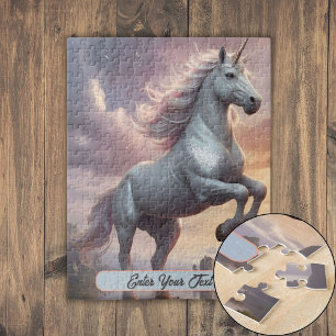 Personalisiert Mystic White Unicorn Puzzle