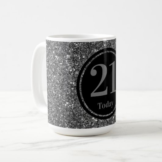Personalisiert nach Jahr Tasse 21. (Vorderseite Links)