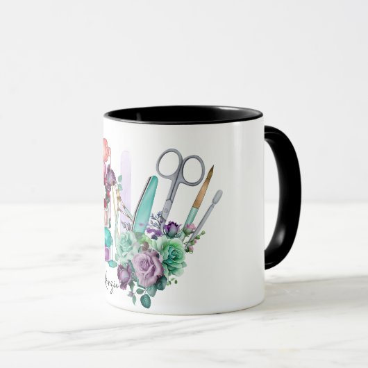 Personalisiert Nail Tech Tasse (VorderseiteRechts)